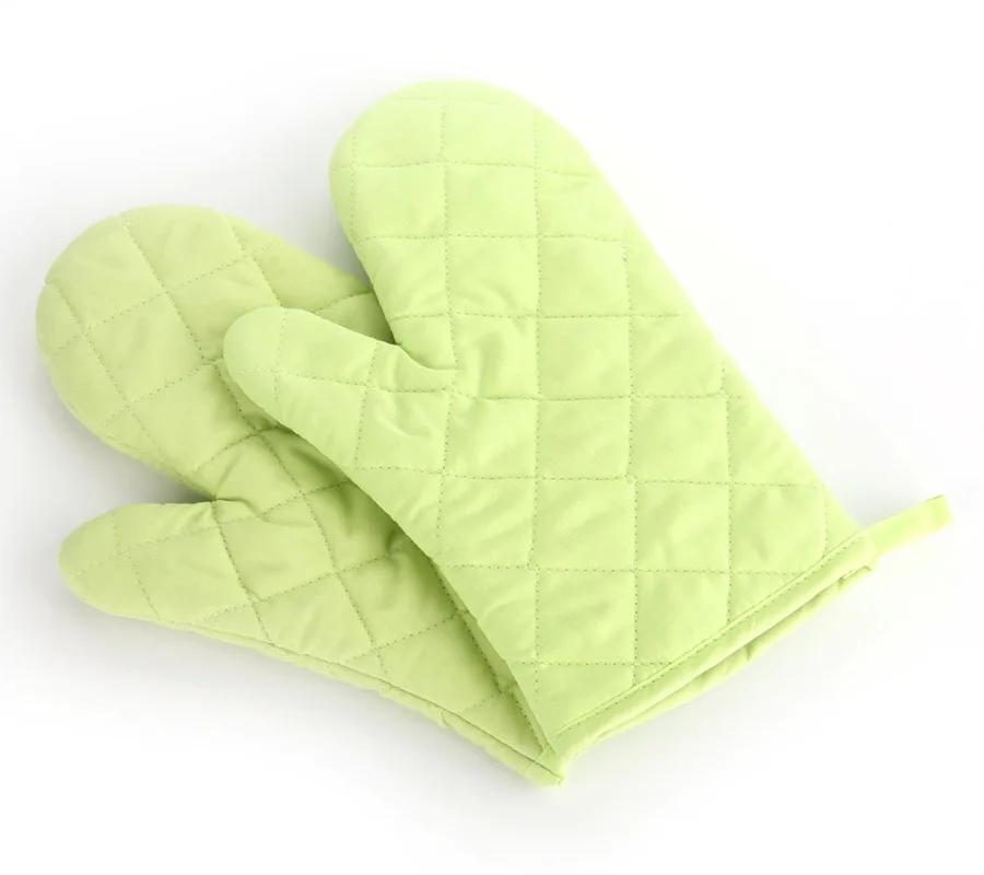 Solid Color Quilted Microwave Oven Ironing Heat Insulation Heat Resistant Non-slip Gloves Kitchen Oven Baking