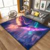 Crystal Velvet Carpet, Colorful Phoenix Aurora, Washable, Suitable for Living Room/kitchen/dining Room/office/balcony