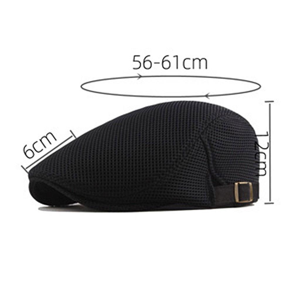 Breathable Berets Hat Mesh Peaked Cap Fashion Cabbie Flat Cap