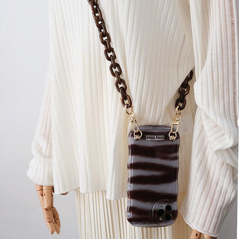 New Phone Chain Accessory Detachable Parts Candy Neon Crossbody Resin Luxury Neck Strap Phone Case Chains Acrylic Cute Shoulder Lanyard Hanging Chain