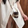 Bohemian Ethnic Style Coconut Shell Bag Women's Handwoven Earphone Port Red Envelope Retro Niche Design Change Bag