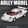 Simulation 1/24 Lambo Countach LP500S Super Sports Car Model Children's Diecast Toy Vehicle Sound and Light Miniature Voiture