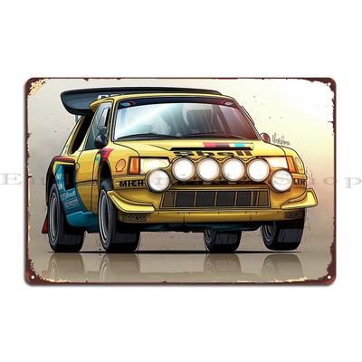 Rally 205 T16 Gruppe B Metallschild Vintage Garage Plaketten Wandbild Druck Wanddeko Blechschild Poster