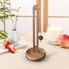 Kitchen Countertop Paper Towel Holder with Anti-Slip Weighted Wooden Base Easy To Install Standing Paper Towel Roll Stand