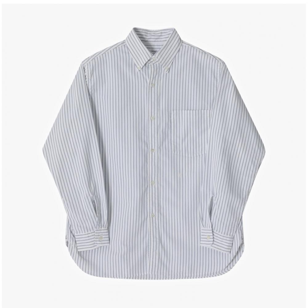 Nanamica Button Down Stripe Wind Unisex Shirt S25sg090e