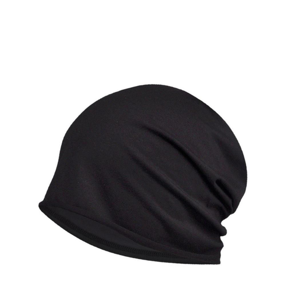 

2PCS Soft Confinement Nightcap Windproof White Hair Cap Thin Slouchy Beanie Air Conditioning чёрный