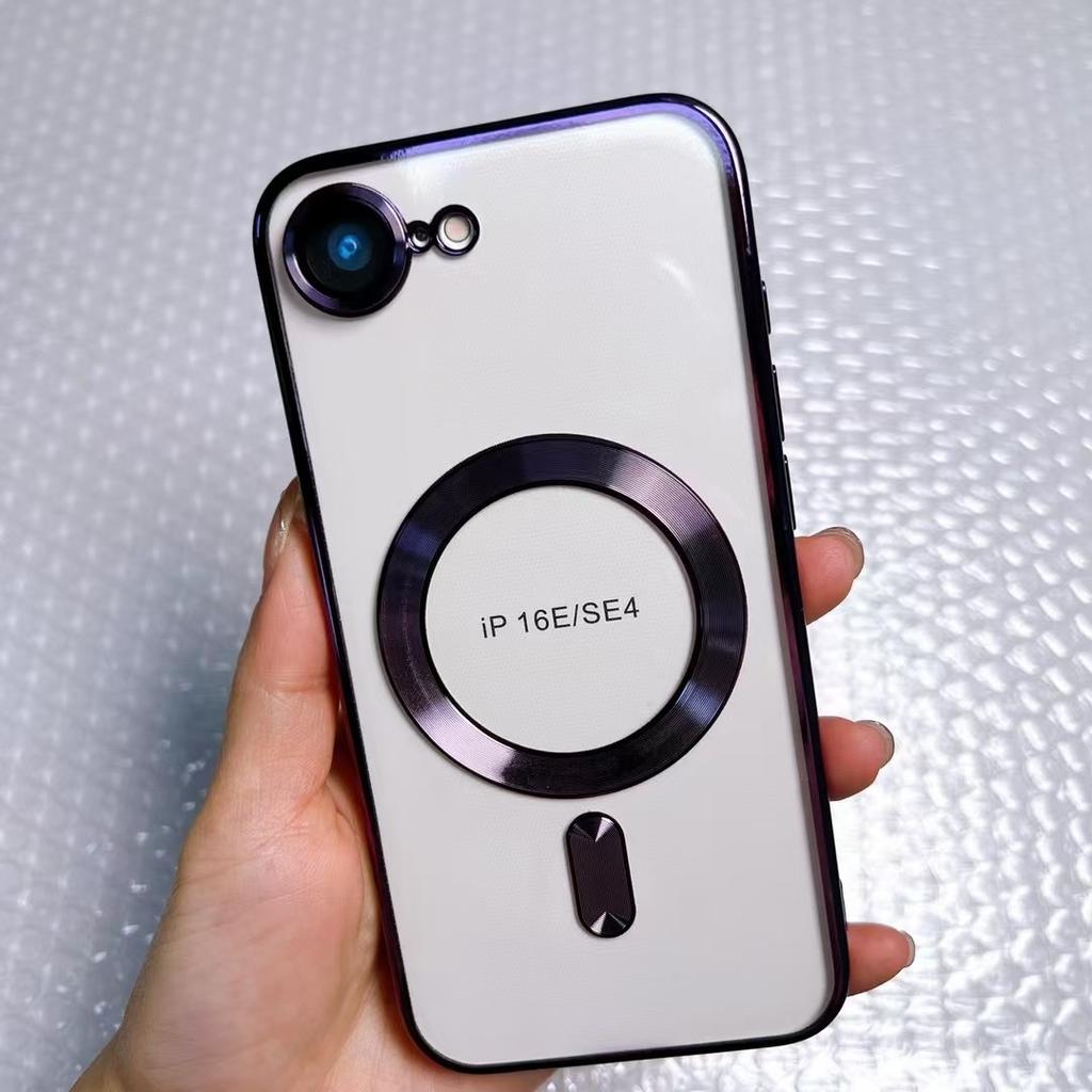 IPhone16 Electroplated CD Pattern 15 Mobile Phone Case with Tail Apple Magsafe Magnetic 12proma Soft Case Suitable