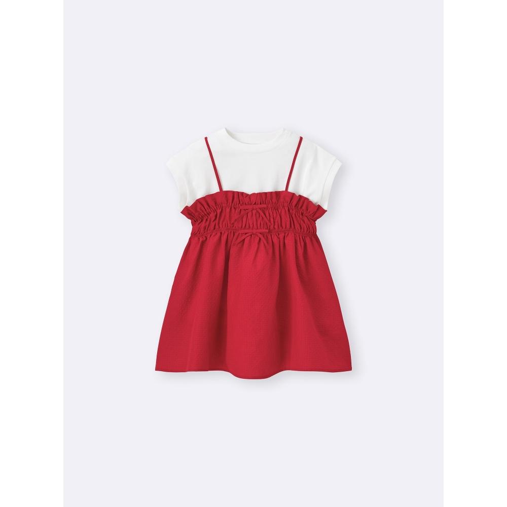 GU by Uniqlo Girls 2 Piece Camisole Tunic  Short Sleeve 