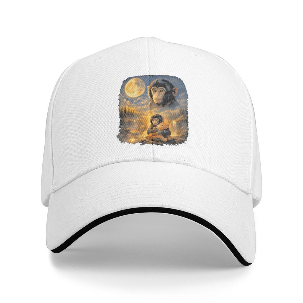 Summer Casual Baseball Cap Punch Monkey Moon 90s Retro Animal Outdoor Gym Trucker Hat For Men Quality Streetwear Baseball Caps