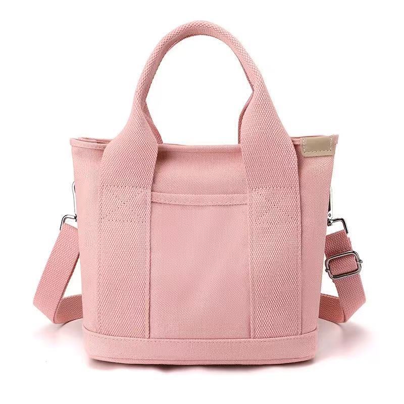 Canvas bag Portable messenger bento bag Large capacity bag Fashion trend One shoulder messenger women's bag