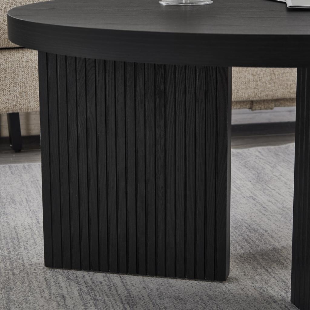 Elegant Round Coffee Table Living Room Table Side Table Coffee Table Round 80CM - Stylish & Space-Saving for Every Room (1 Piece)