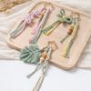 Countryside Style Braided Keychain Hand Woven Bag Pendant Handmade Woven Keychain  Phone Charm