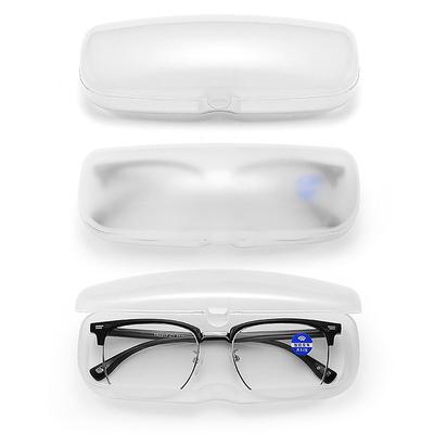 Transparentes Brillenetui aus mattiertem Kunststoff, hartes Sonnenbrillenetui für Brillenschutzbox, tragbares Brillenetui, Brillenbox