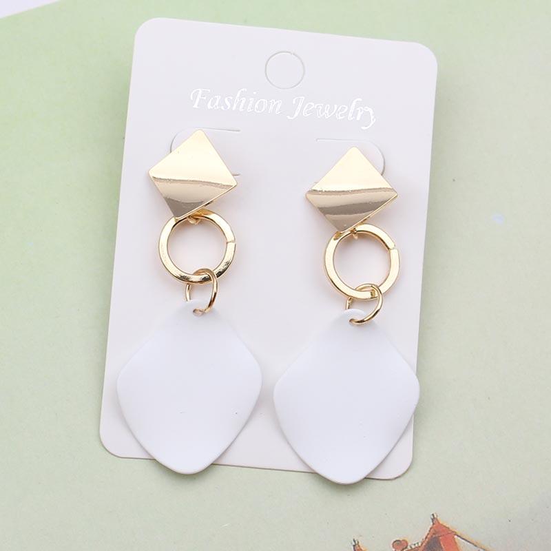 Big Statement Earrings Red Black White Gold Round Circle Oval Geometric Earrings for Women Punk Metal Earring Boho Jewelry 2020