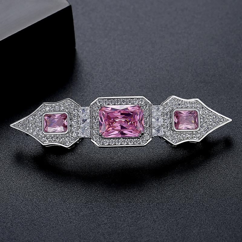 LUOTEEMI Accessories Woman Metal Zirconia Designer Korean Clip and Girl Pin for Wedding Hair Jewelry