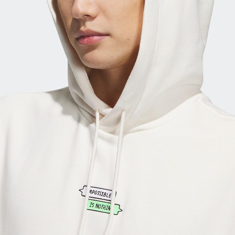 Adidas X Seebin SS23 Graphic Hoodie With Embroidered Letter Details Men Hoodie Pink White IA8165