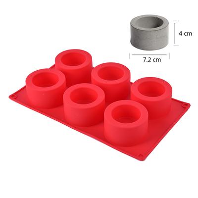 6 Löcher Beton-Pflanzgefäß-Formen, selbstgemachte Sukkulenten-Topf-Silikonform
