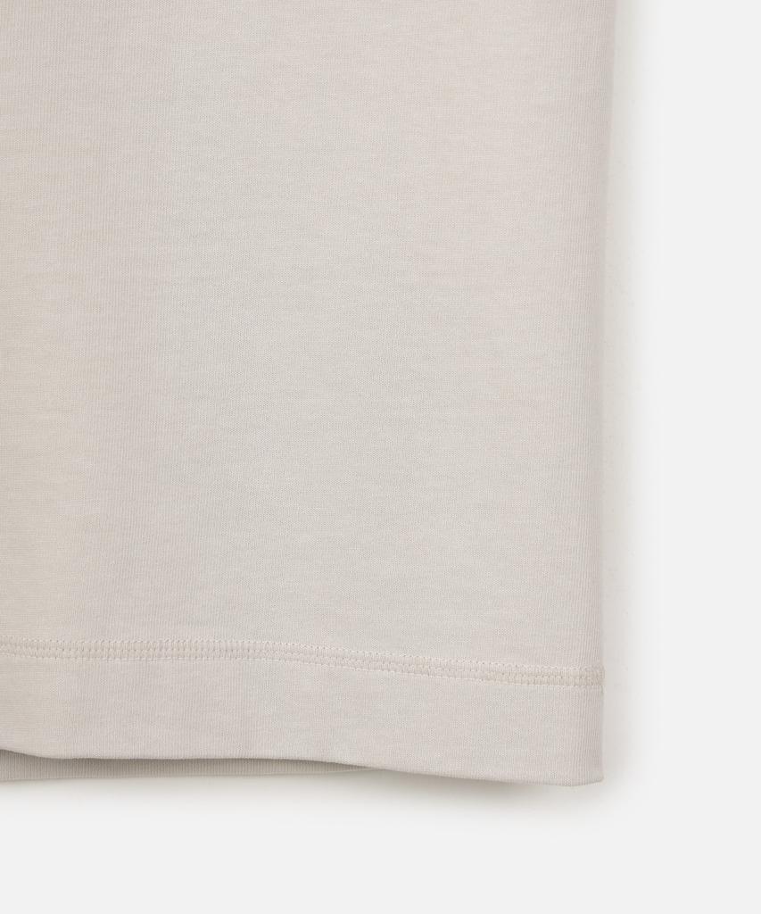 247Silijeu Modulation Seam T-Shirt Light Beige (B Type)