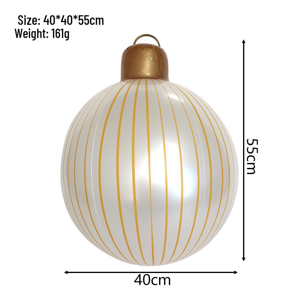 Outdoor Christmas PVC Inflatable Ball & Candy Cane Pendant Decoration
