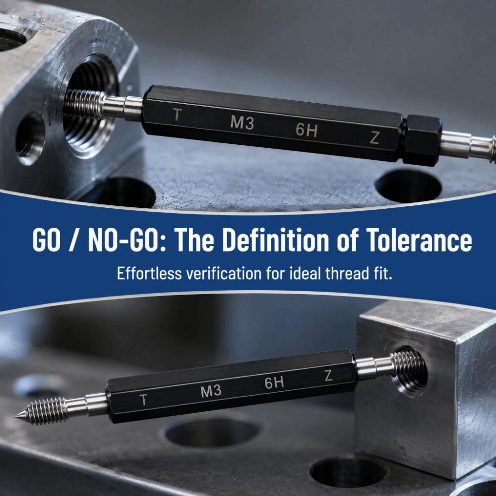 6H Tolerance Thread Gage Set M3 x 0.5 Thread Metric Thread Gauge  For Quality Control