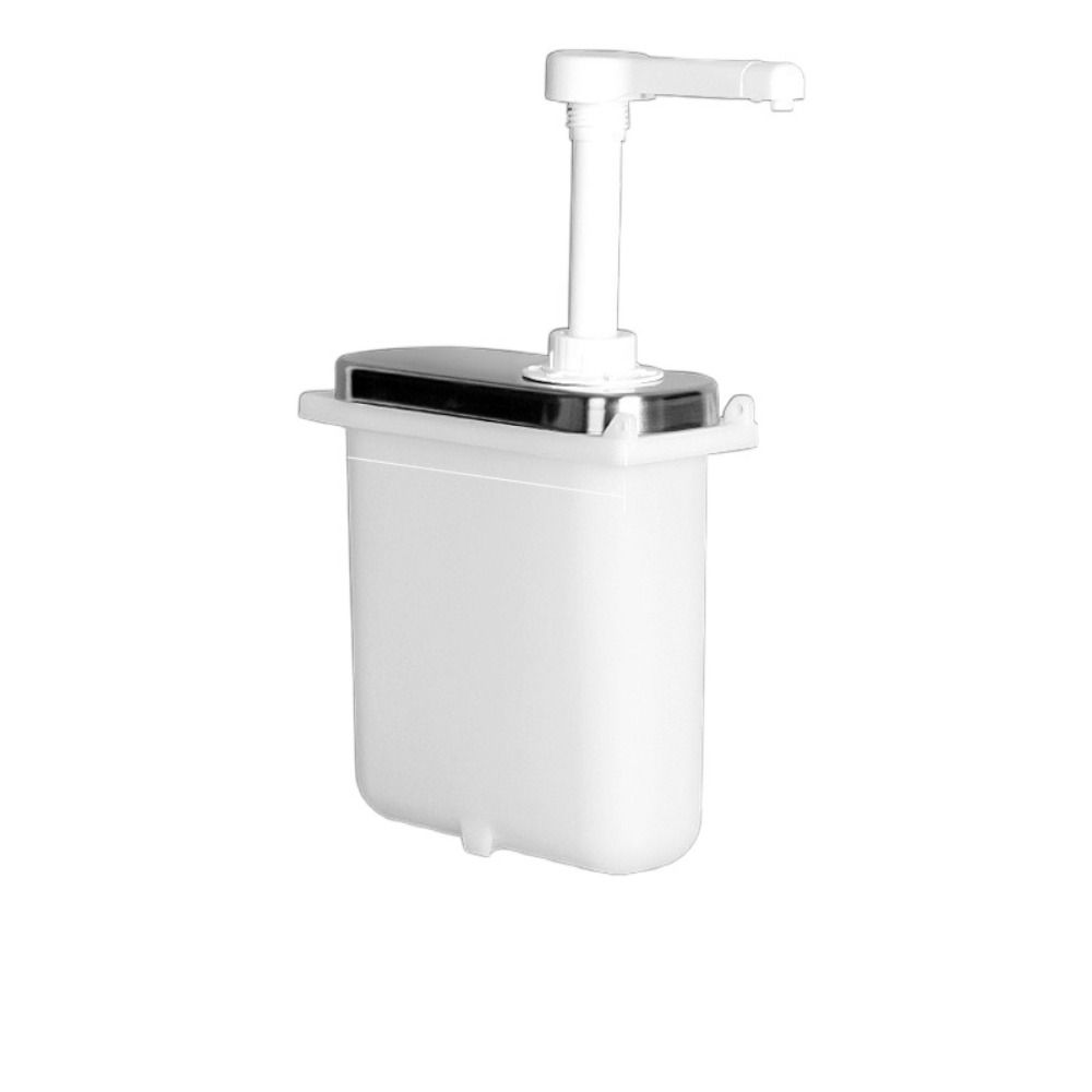 Stainless Steel Syrup Fructose Squeeze Bottle Hand Pressed Condiment Pump Dispenser Restaurant