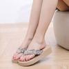 Women's Summer Platform Flip-Flops: Luxury EVA Thick-Soled, European & American Style, Height-Increasing Beach Slippers