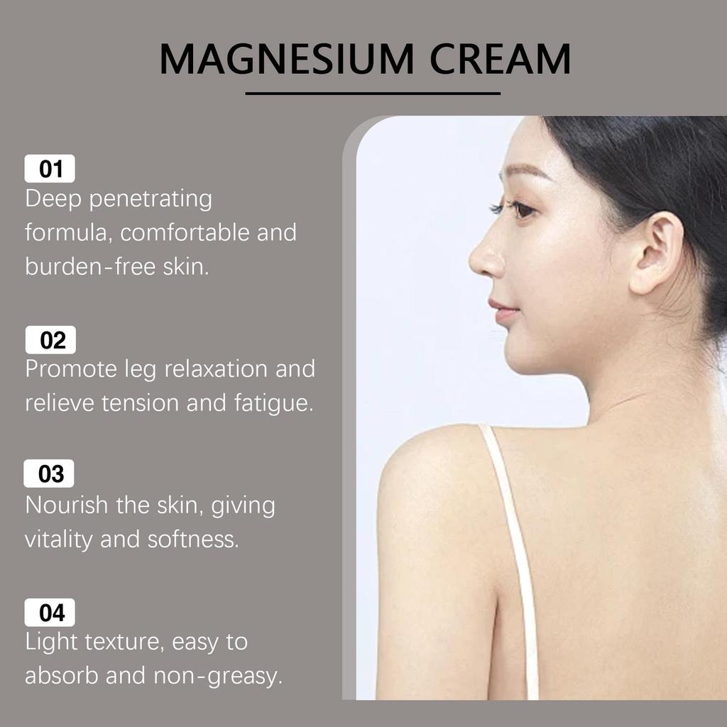 XIMONTH Body Care Magnesium Cream Gentle Nourishing Moisturizing After Sport Care Refreshing Skin Care Body Lotion