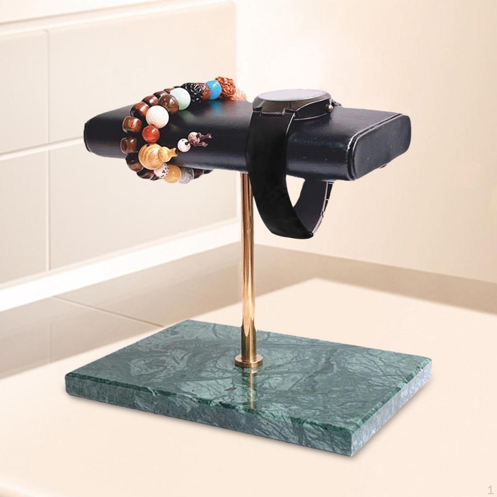 Elegant Watch Holder with Marble Base for Jewelry Organization