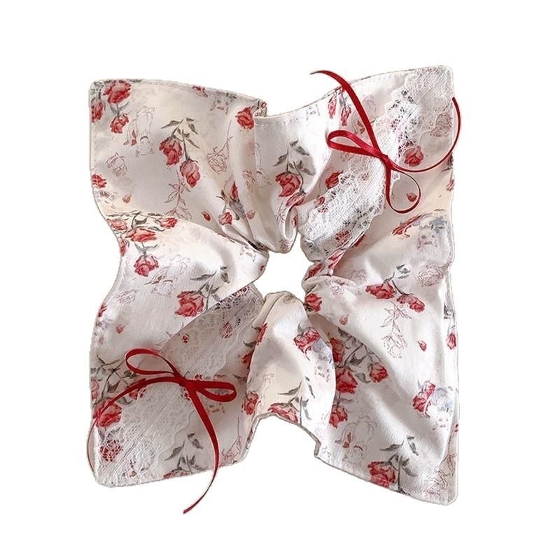 

Повязка на голову в корейском стиле, бант из роз, кружевной платок, повязка на голову, новая маленькая трезвая, милый аксессуар для волос, повязка на голову Pack of 1