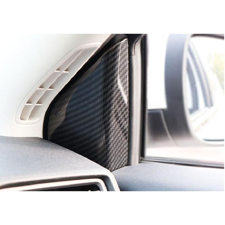 A-pillar Front Triangle Cover Trim For 2019-2020 Ford Focus ST RS Carbon Fiber