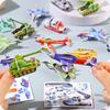 30Pcs of 3D DIY Puzzles Toys Mini Aircraft Tanks Animal Ocean Dinosaur Model Paper Jigsaw Puzzles for Kids Early Educational Toy