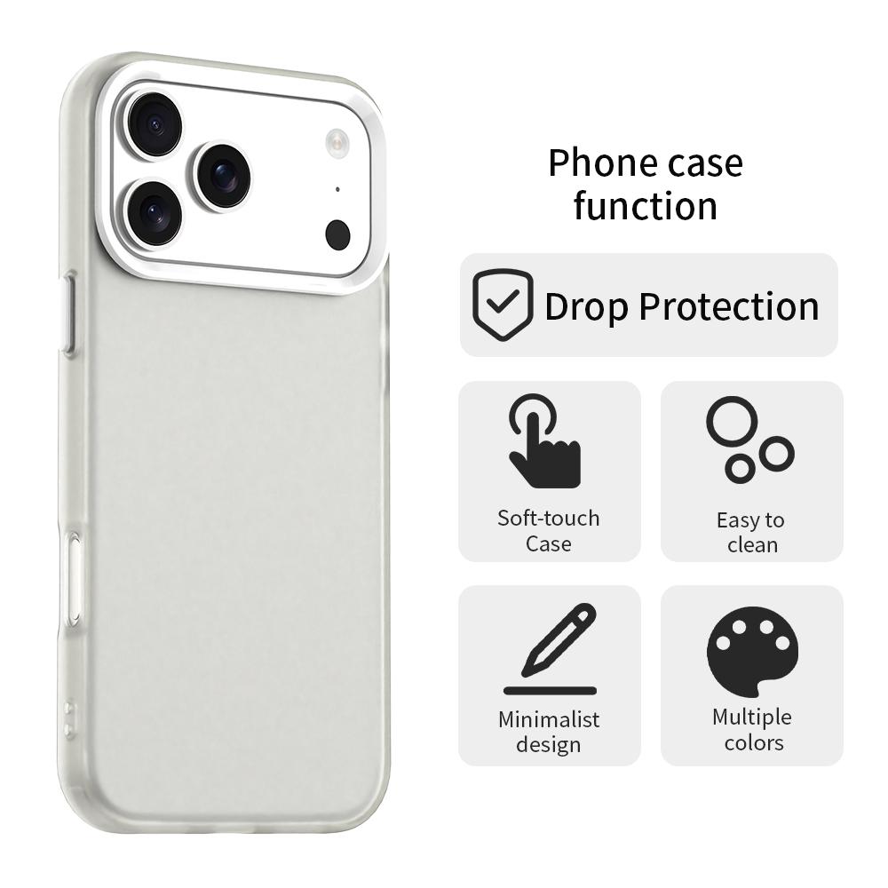 For iPhone 17 Pro Case PC+TPU+PET Matte Anti-Drop Phone Back Cover
