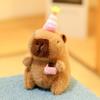 with Instruments Plush Doll Toy Capybara Anime Fluffy Toy Soft Stuffed Keychain  Children's Gift