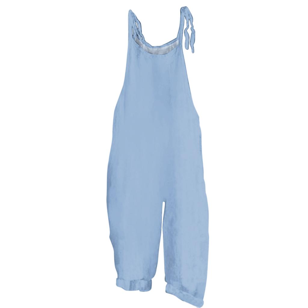Kids Casual Solid Color Jumpsuit Overalls Adjustable Strap Wide Leg Pants Comfortable Fit Suitable for Everyday Wear and Outdoor Activities