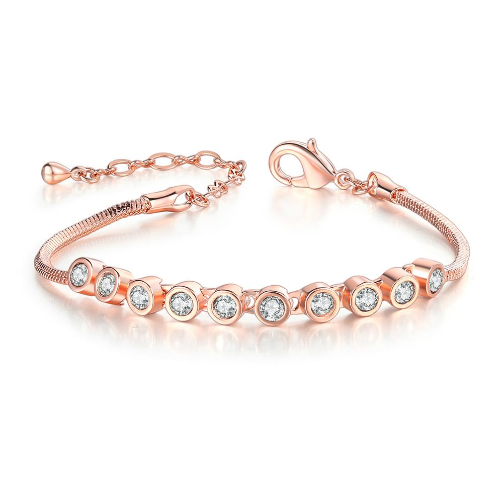 

ZHOUYANG Top Quality Multicolour Exquisite ball Rose Gold Color Bracelet Austrian Crystals ZYH013 ZYH011 ZYH012