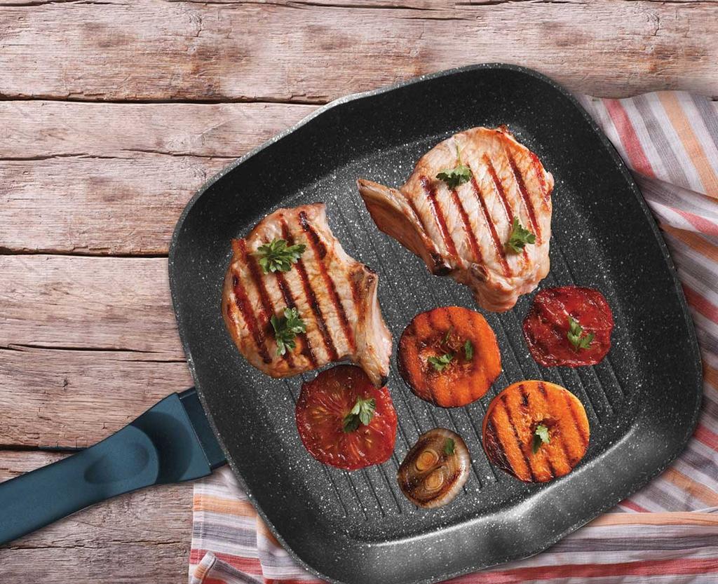 Set Of 3 Granite Frying Pans 20/24/28Cm Berlinger Haus Bh-6140 Aquamarine