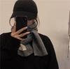 Winter monochrome wheat pattern small fresh knitted wool student warm scarf men and women