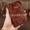 First Layer Cowhide Retro Key Bag Change Card Bag Waist Hanging Multi-Functional Storage Bag Men'S And Women'S Large-Capacity Change Bag