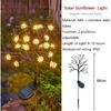 Romancte Outdoor Waterproof Cherry Blossom Multicolor Solar Garden Lights,Solar Cherry Blossom Lights Outdoor, for Outside Yard, Lawn, Patio, Pathway