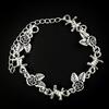 Victorian Rose Flower Link Bracelet Alternative Occult Wristchain Women Jewelry