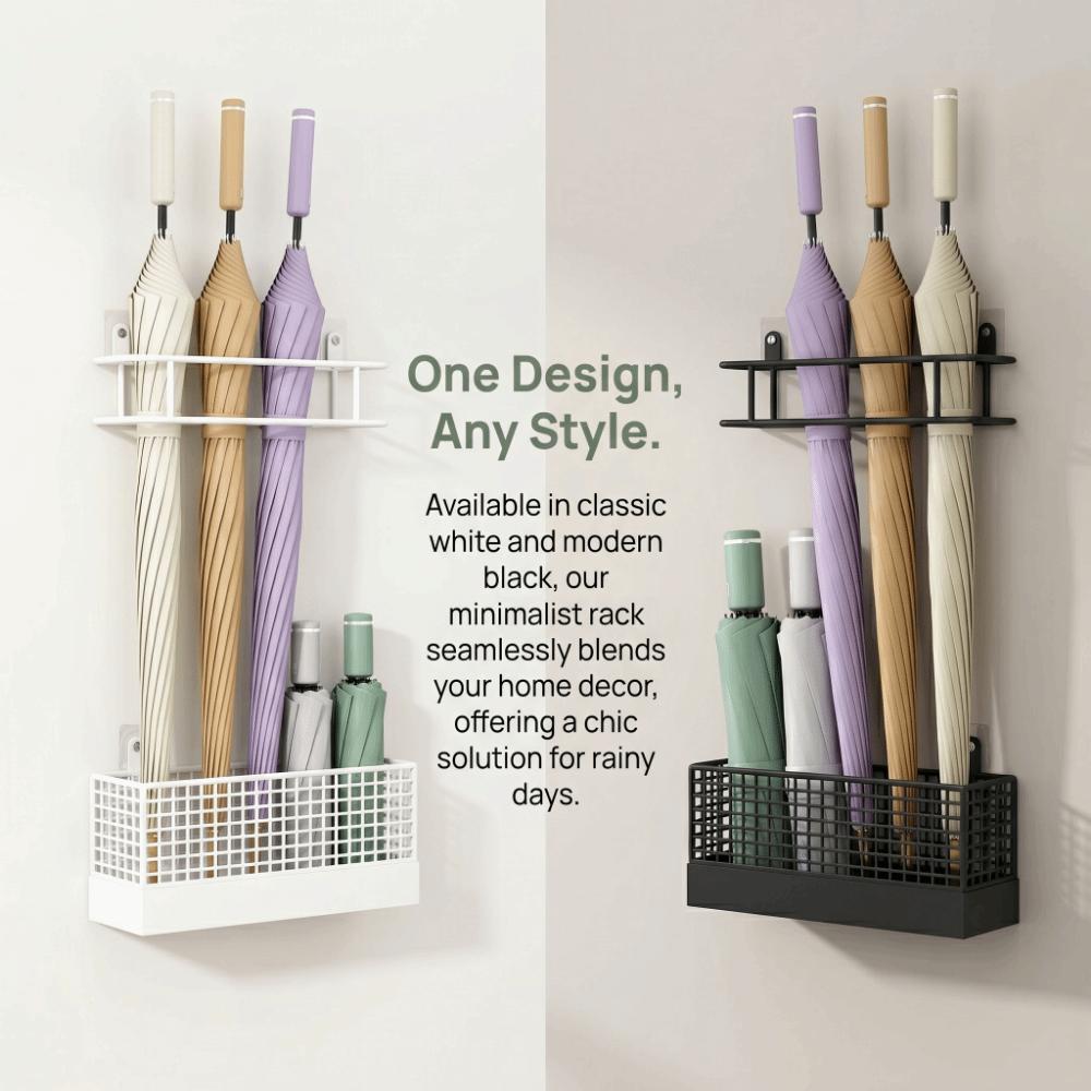 Metal Umbrella Storage Rack Wall-Mounted Umbrella Stand Durable Umbrella Holder Hotel