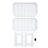 Double Layer Desktop Storage Rack Large Capacity Fence Design White Cosmetics Desktop Plastic Storag
