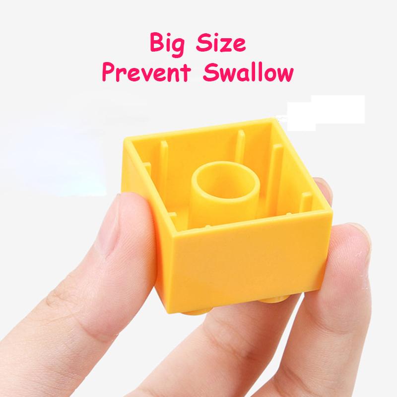 2x4 Dots Big Size Thick Brick 4PCS Colorful Building Block Figuers Compatible Large Plate Accessorie Kid Educational Toys Boys