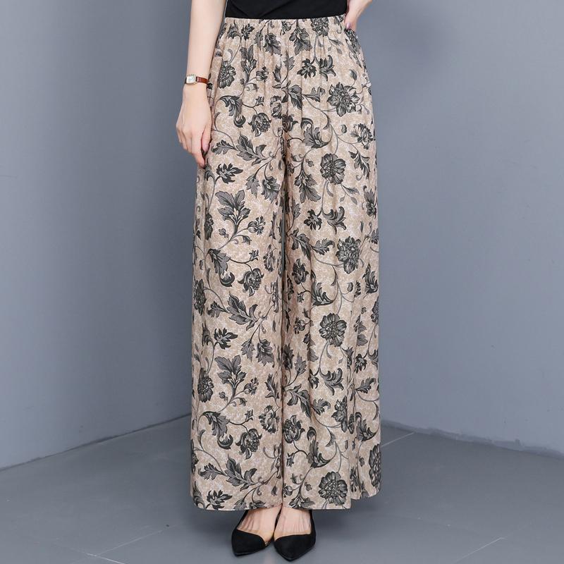 Summer Wide Leg Pants for Women Clothes Plus Size Casual High Waist Woman Trousers