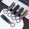 Vintage Leather Car KeyChain 360 Degree Rotating Key Ring For Skoda Octavia Rapid Scala Karoq Kamiq Fabia Superb Kodiaq fsvr64