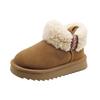 New winter children's snow boots, frosted lambswool boots, fleece thickened warm boots for boys and girls