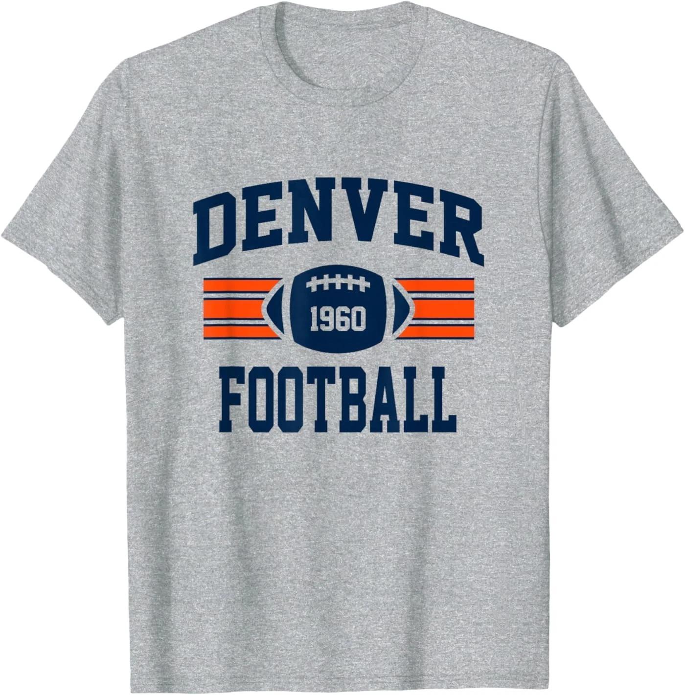Denver Football Athletic Vintage Sports Team Fan Gift T-Shirt M
