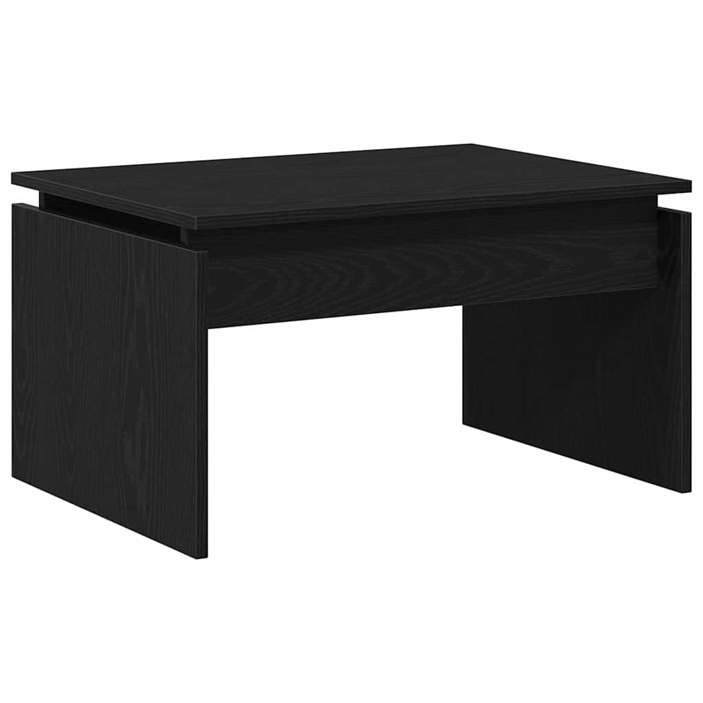 Coffee Table Black Oak Look 68 X 50 X 38 Cm Engineered Wood
