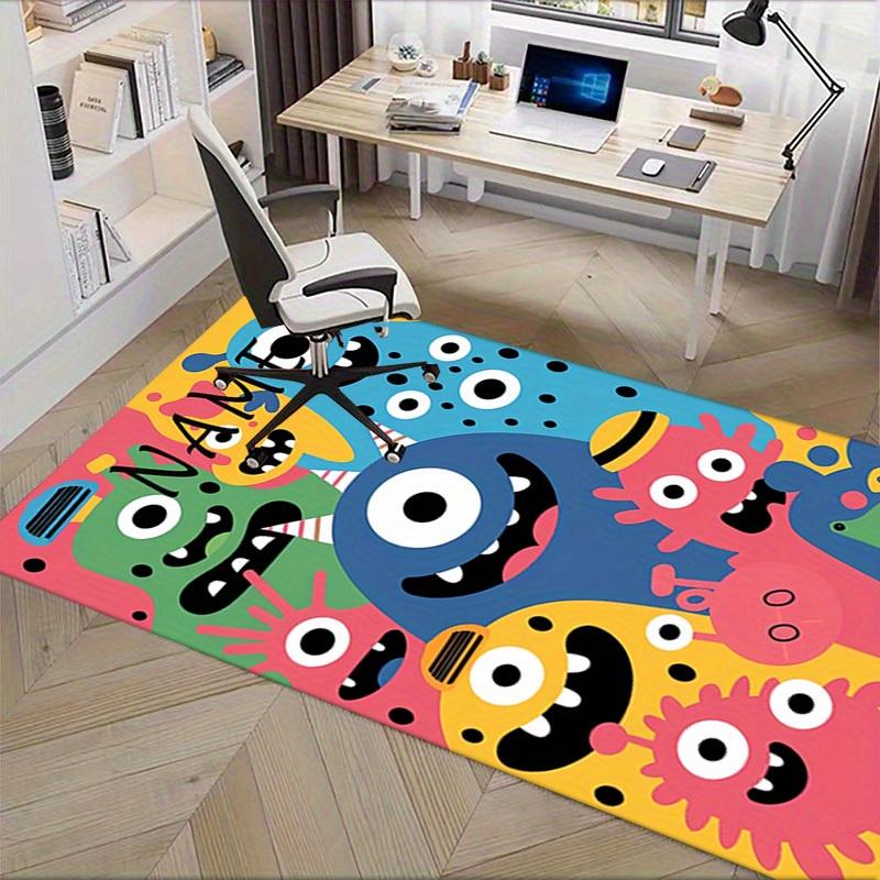 Monsters, Colorful, Ghost Face Office Carpet Soft Polyester Entrance Carpet Washable Non Slip Machin