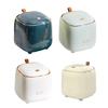 Desktop Trash Can with Lid Home Desk Dustbin Small Storage Bucket Sundries Box